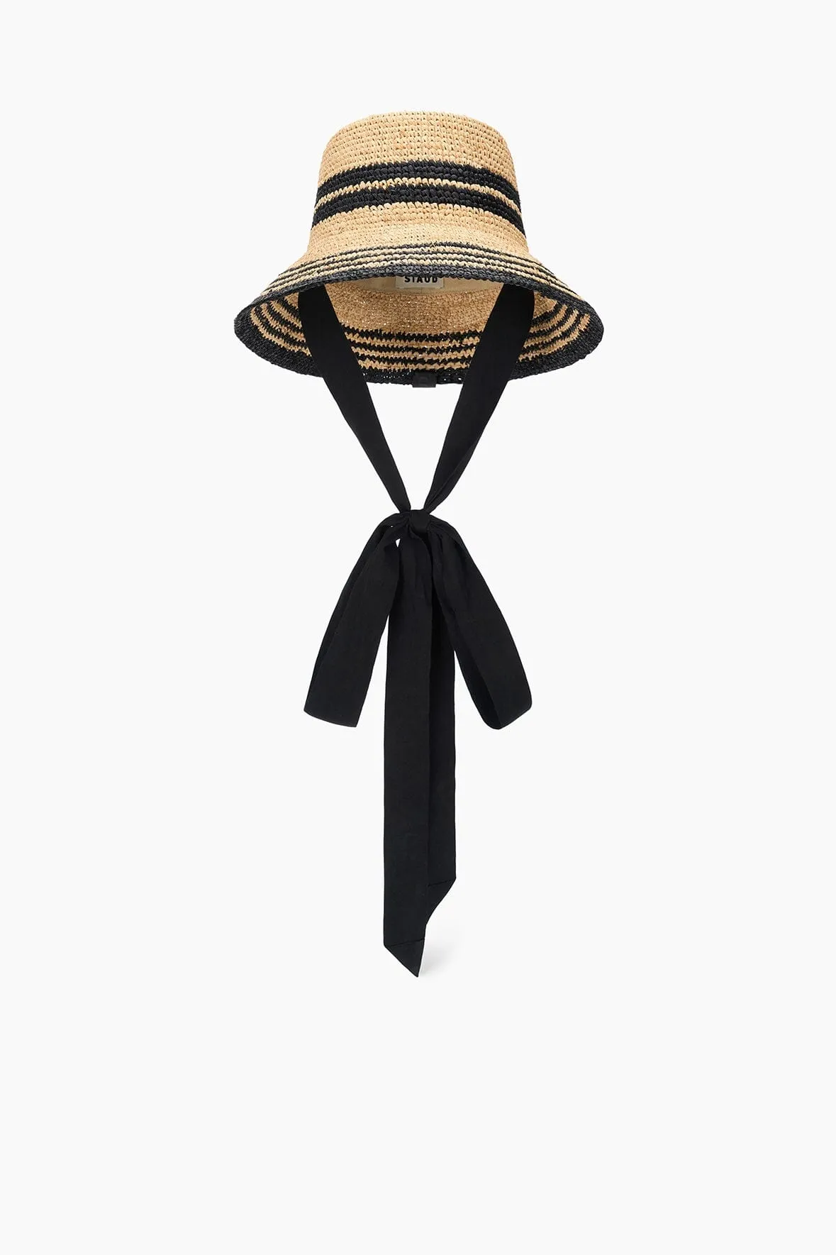 RITA RIBBON HAT | NATURAL BLACK