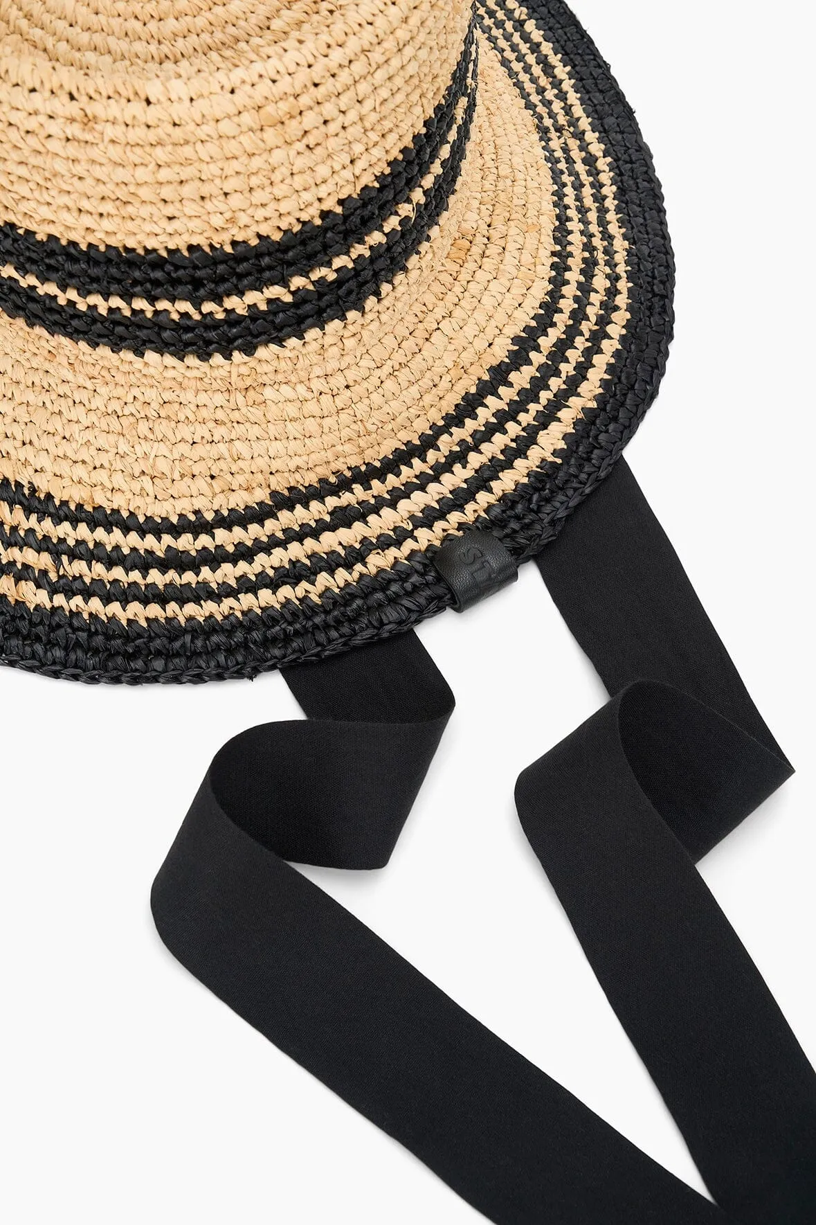 RITA RIBBON HAT | NATURAL BLACK