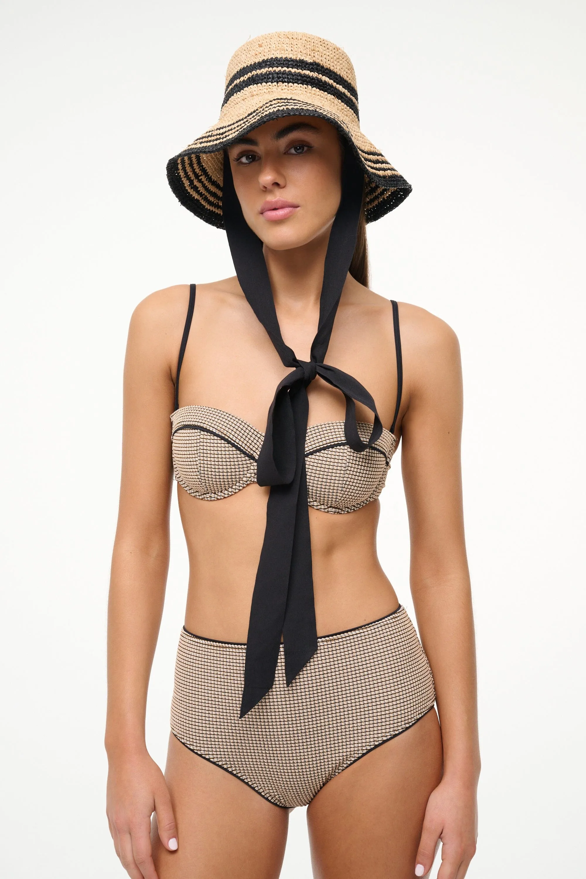 RITA RIBBON HAT | NATURAL BLACK