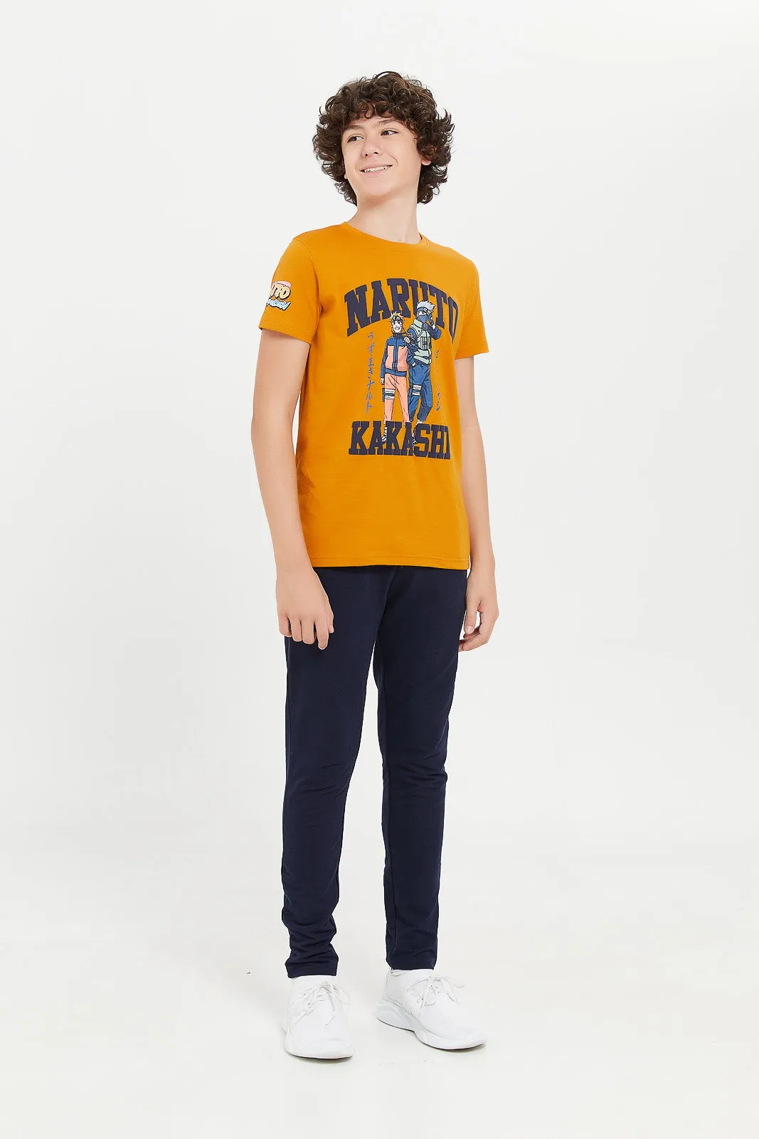 Senior Boys Mustard Naruto T-Shirt