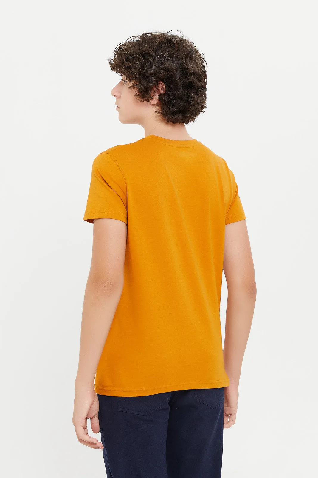 Senior Boys Mustard Naruto T-Shirt