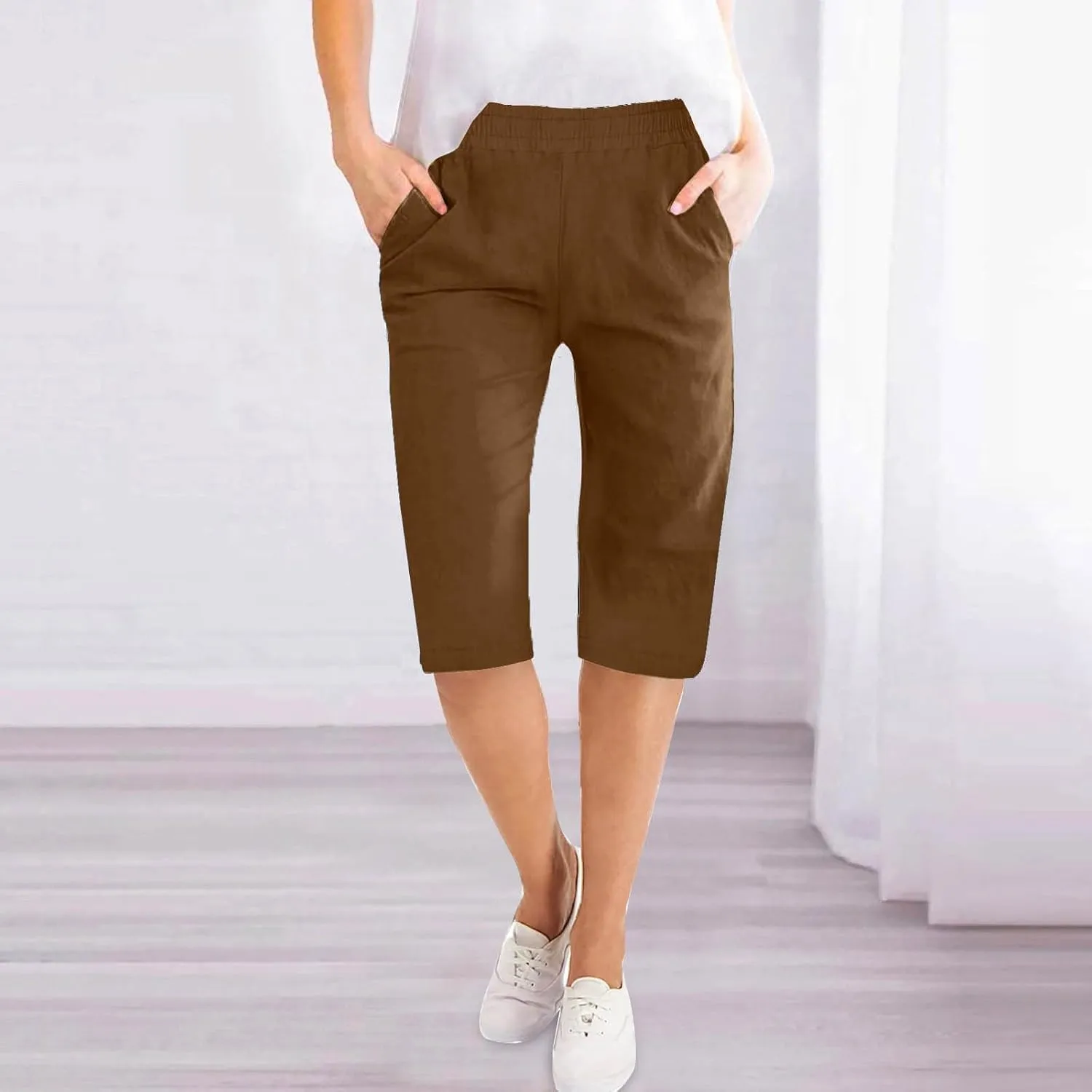TARIENDY High Waisted Pants for Women Trendy 2025 Summer Casual Sweatpants Loose Comfy Solid Trouser Lightweight Shorts