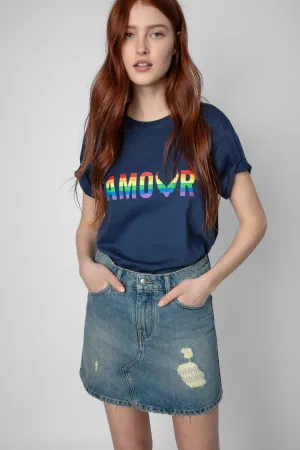 Tommy Amour Wings T-Shirt Blueberry