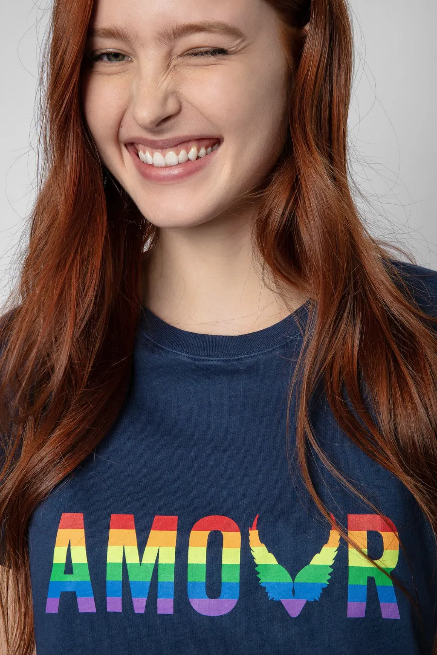 Tommy Amour Wings T-Shirt Blueberry