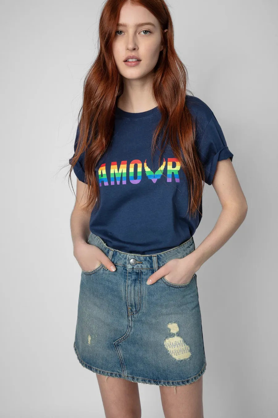 Tommy Amour Wings T-Shirt Blueberry