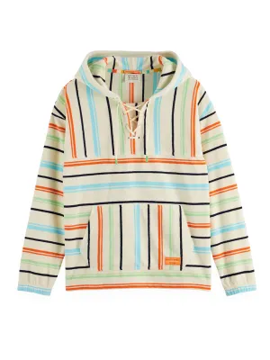 Towelling Striped Hoodie: Multi Stripe (FINAL SALE)