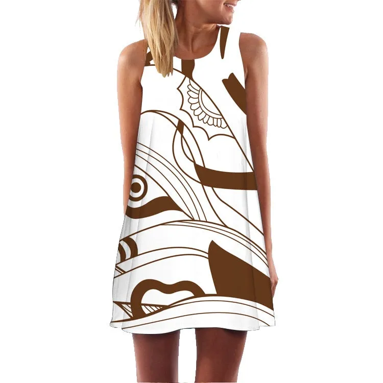 VenusFox Floral Printed Flamingo Mini Dress