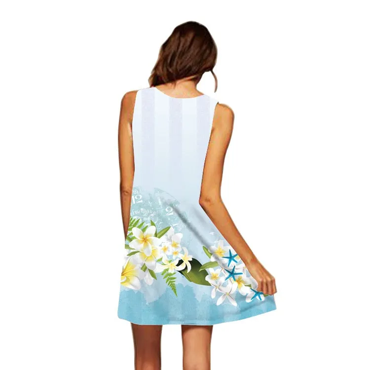 VenusFox Floral Printed Flamingo Mini Dress
