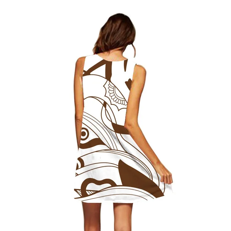 VenusFox Floral Printed Flamingo Mini Dress