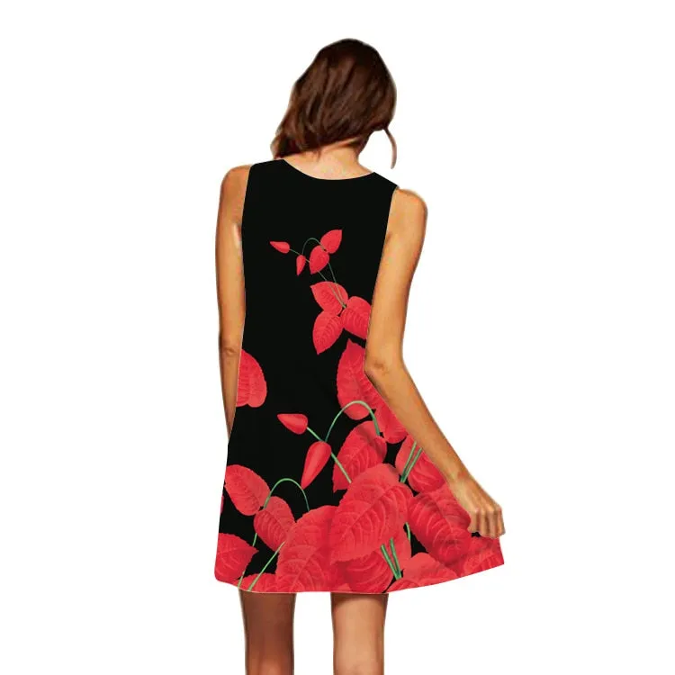 VenusFox Floral Printed Flamingo Mini Dress