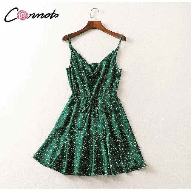 VenusFox Summer Sexy Strap Backless Stain Short Dress