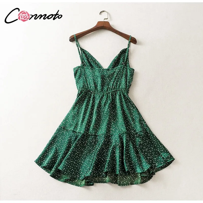 VenusFox Summer Sexy Strap Backless Stain Short Dress