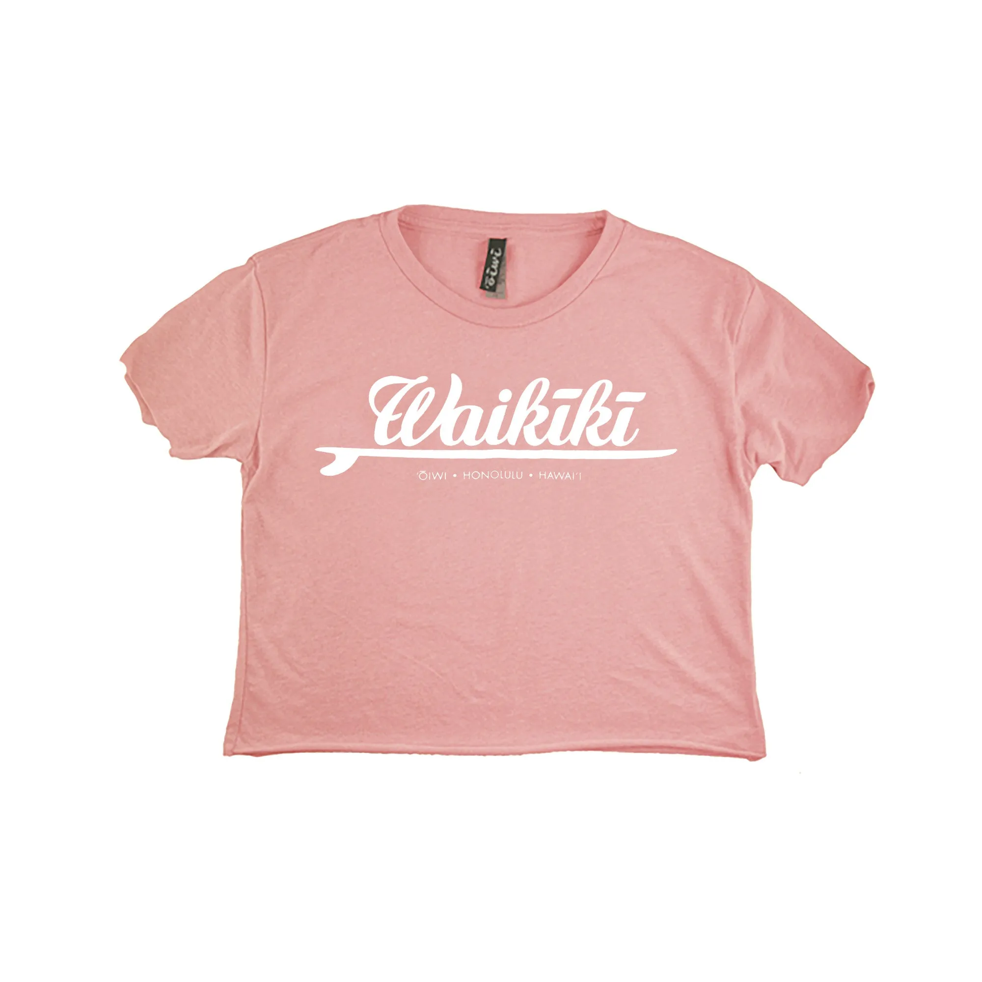 Waikiki Surf Wahine Crop Tee