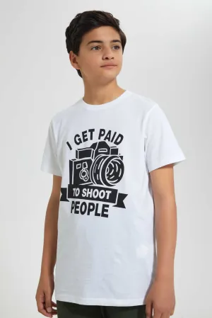 White Camera T-Shirt