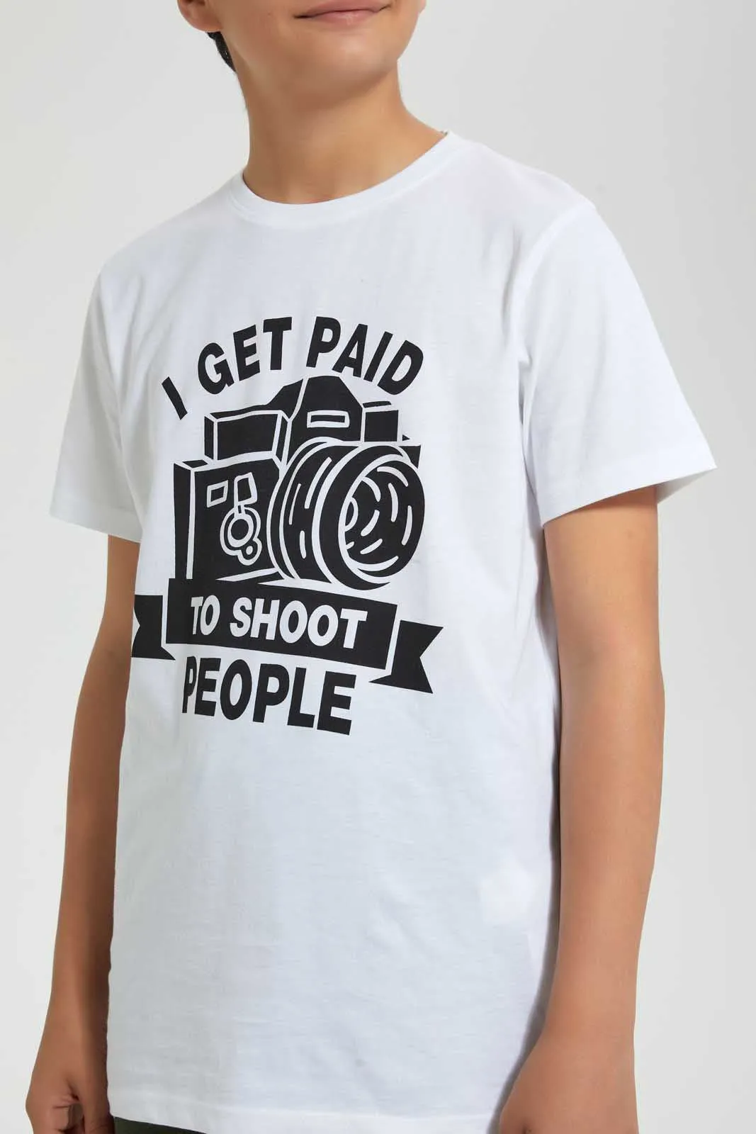 White Camera T-Shirt
