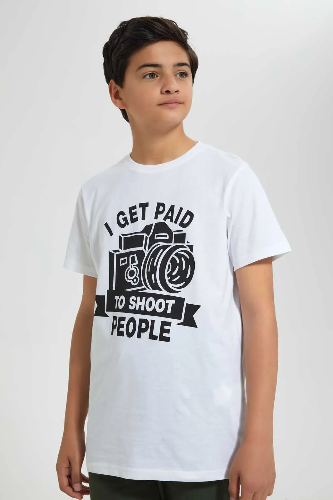 White Camera T-Shirt