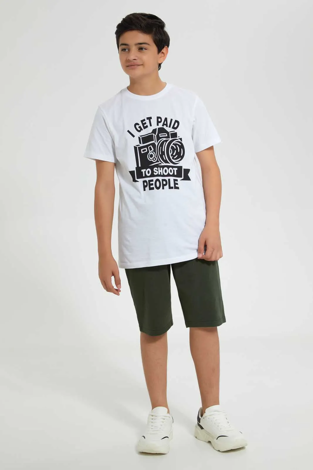 White Camera T-Shirt