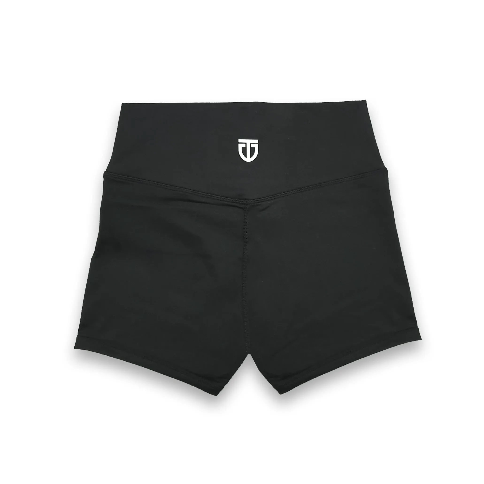 Women's High Waisted Booty Shorts - Black